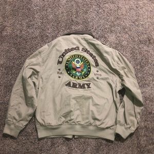 “Army Forever” Twill Jacket With Embossed Plaque